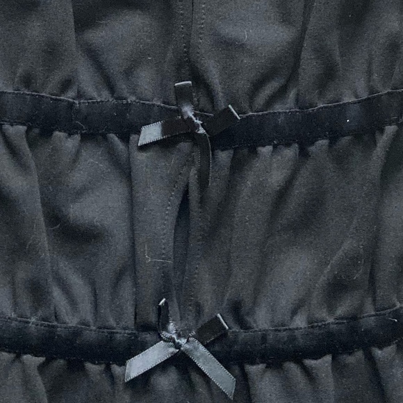 Solid & Striped Black Midi Ponte Dress Coquette Bows - Picture 6 of 7